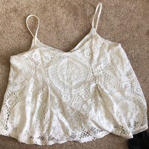 White lace tank top